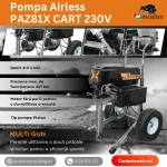 Pompa de gletuit, zugravit, mixta, Bisonte, PAZ 81X, debit 8 l min, pe piston - imagine 2