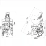 Pompa de tencuit monofazica, IMER Koine 3.1 COAT, 230v, 4.9kW - imagine 5