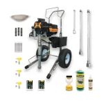 Pompa de zugravit, vopsit, airless Bisonte, PAZ 32X, debit 3.2 l min, pe piston - Kit Complet