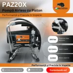 Pompa de zugravit, vopsit, Bisonte, PAZ 20X, debit 2 l min, pe piston cu cuva inclusa - imagine 4