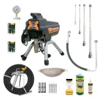 Pompa de zugravit, vopsit, Bisonte, PAZ 20X, debit 2 l min, pe piston - Kit Complet
