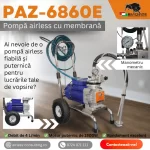 Pompa de zugravit, vopsit, Bisonte, PAZ 6860e, membrana, airless - imagine 4