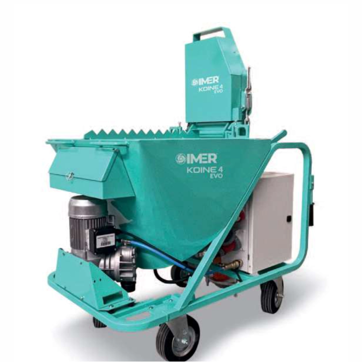 Koine-4-evo-1 Masina de tencuit Imer Koine 4 EVO 400V debit 22 l/min materiale preamestecate - imagine 1