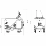 Masina de tencuit Imer Koine 4 EVO 400V debit 22 l/min materiale preamestecate - imagine 3
