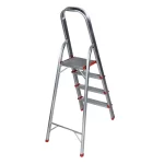 Scara aluminiu BISONTE STR0104 4 trepte, inaltime maxima 1,32 m, pentru interior - imagine 2