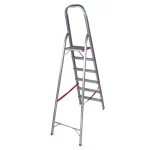 Scara aluminiu BISONTE STR0106 6 trepte, inaltime maxima 1,70 m pentru interior - imagine 2