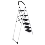 Scara otel BISONTE STR0206 6 trepte, inaltime maxima 145 cm pentru interior - imagine 2