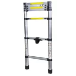 Scara telescopica aluminiu BISONTE STR1020 7 trepte,inaltime maxima 2.0 m - imagine 2