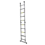 Scara telescopica dubla aluminiu BISONTE STR3032 2×5 trepte, inaltime maxima 3.2 m - imagine 2