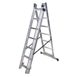 Scara tripla aluminiu BISONTE STR307 3 x 7 trepte inaltime maxima 4.21 m