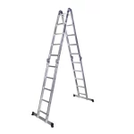 Scara multifunctionala din aluminiu BISONTE STR405 4 segmente x 5 trepte, inaltime maxima 5.8 m