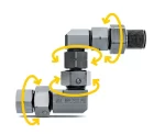 Conector pivotant Z-360°, 1/4″ Wagner - imagine 3